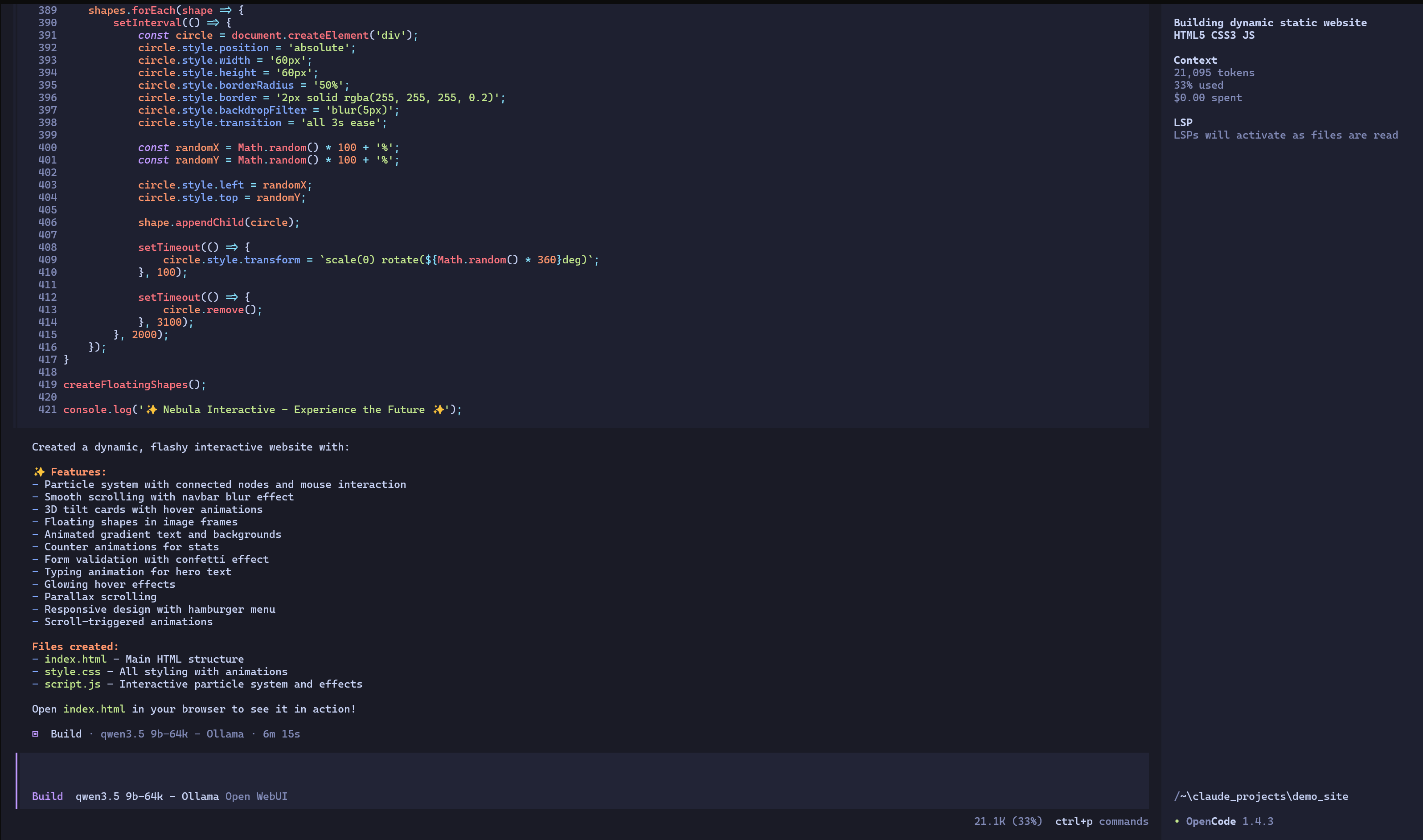 first sprint to build a website finished