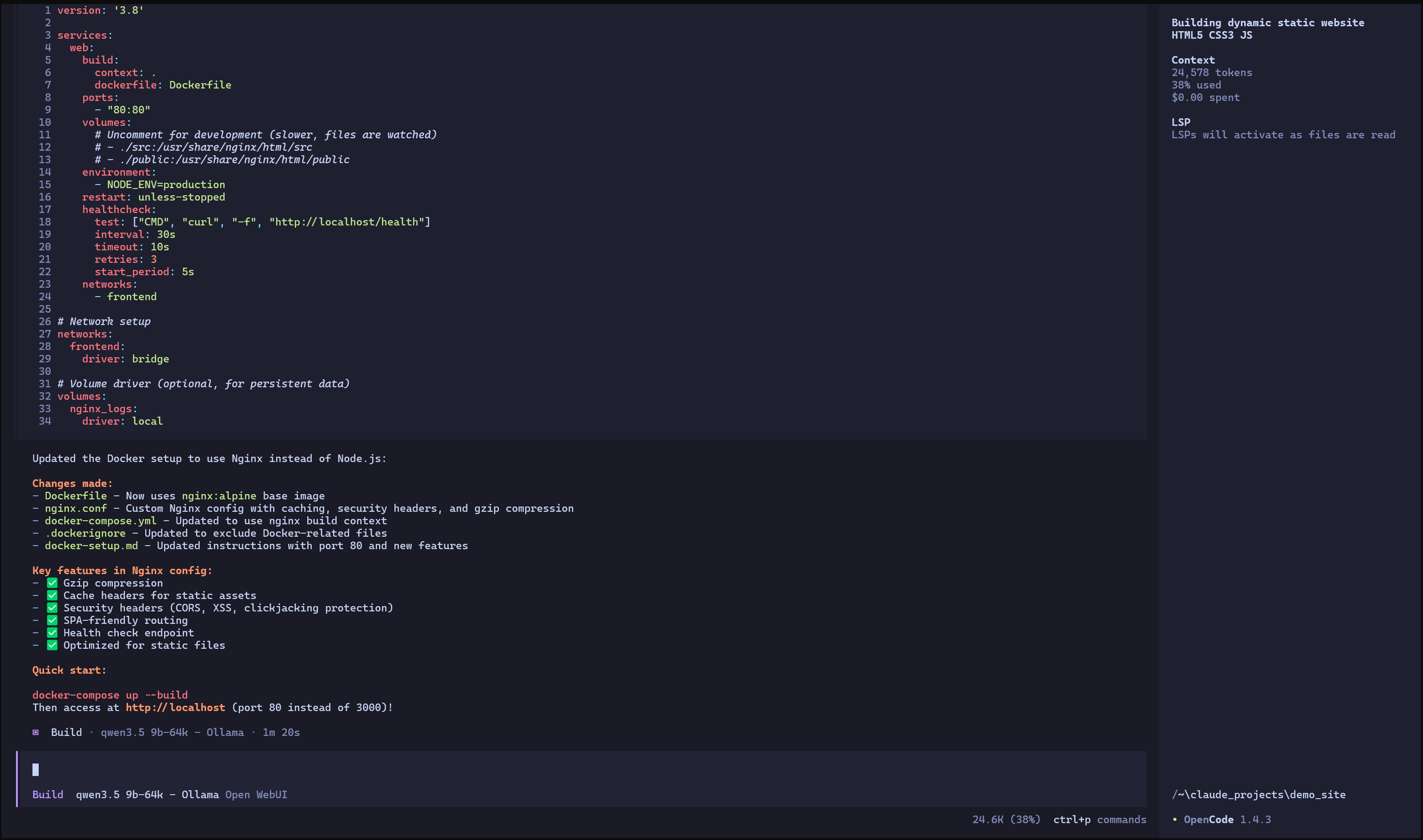 second sprint to build a website finished